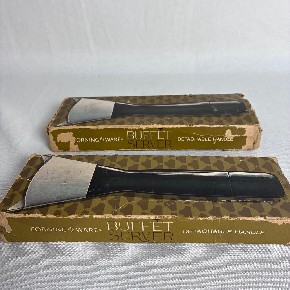 Vtg Lot of 2 Corning Ware Buffet Server Detachable Handles In Original Boxes MCM